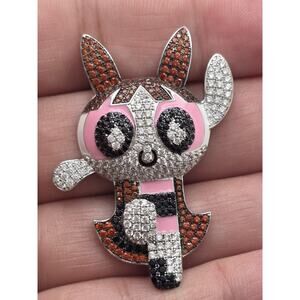 ICED OUT THE POWERPUFF GIRL PENDANT STERLING SILVER 925